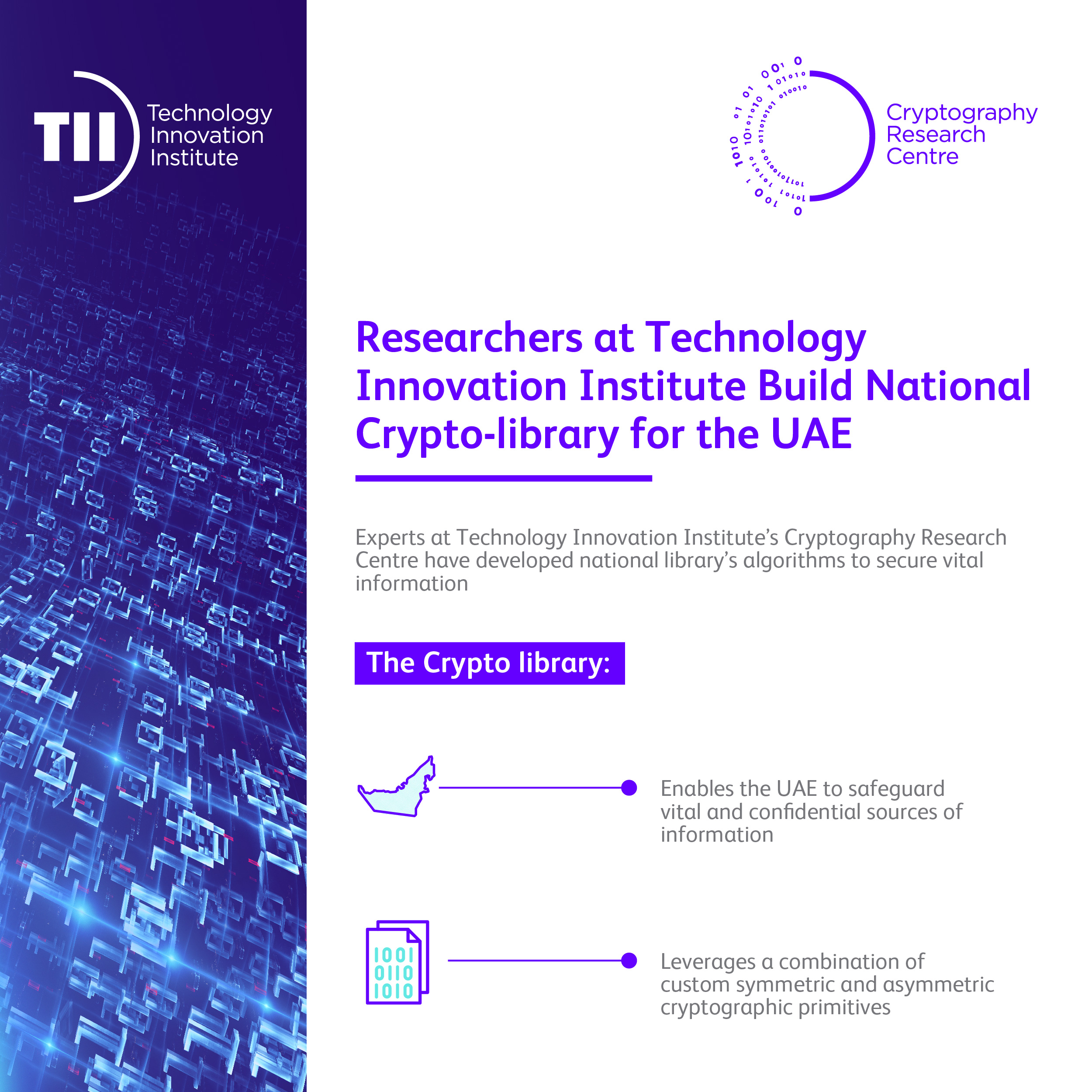 Image for Researchers At Abu Dhabi’s Technology Innovation Institute Build National CryptoLibrary For The UAE