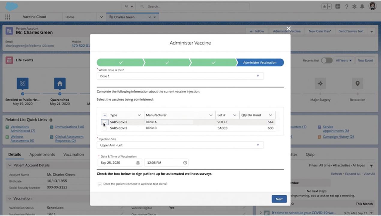 Image for Salesforce Announces Vaccine Cloud To Accelerate Global Vaccine Management