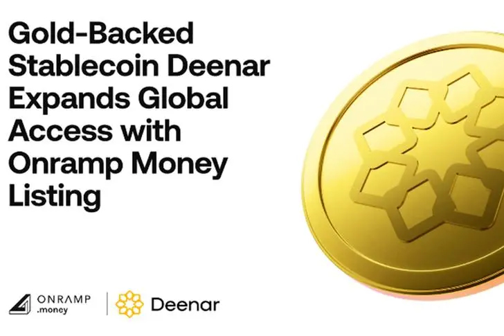 Image for Gold-Backed Stablecoin Deenar Expands Global Access With Onramp Money Listing